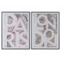 Картина Home ESPRIT Бял Черен Loft 60 x 3 x 80 cm (2 броя) - Tablouri, postere, puzzle-uri