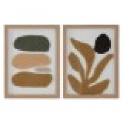 Картина Home ESPRIT Абстрактен Град 30 x 2,5 x 40 cm (2 броя) - Tablouri, postere, puzzle-uri