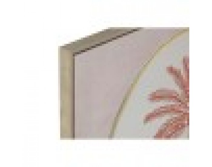 Картина Home ESPRIT Бежов Корал Палми Колониален 60 x 2,5 x 60 cm (2 броя)
