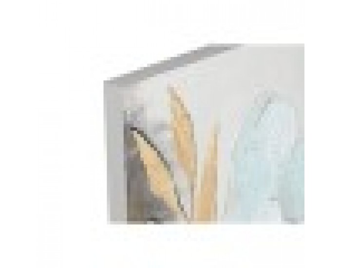 Картина Home ESPRIT Син Златен Пластно Дървен MDF Цвете Shabby Chic 60 x 3 x 90 cm (2 броя)