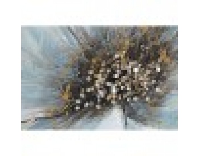 Картина Home ESPRIT Син Златен Пластно Дървен MDF Цвете Shabby Chic 60 x 3 x 90 cm (2 броя)