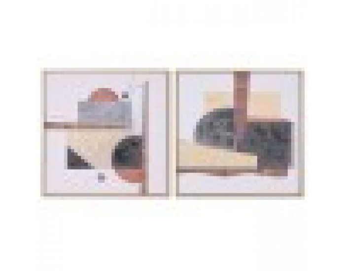 Картина Home ESPRIT полистирен Пластно Абстрактен Град 62,5 x 2,8 x 62,5 cm (2 броя)