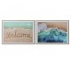 Картина Home ESPRIT Плаж Средиземноморско 72,5 x 3 x 52,5 cm (2 броя) - Tablouri, postere, puzzle-uri