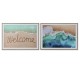 Картина Home ESPRIT Плаж Средиземноморско 72,5 x 3 x 52,5 cm (2 броя)
