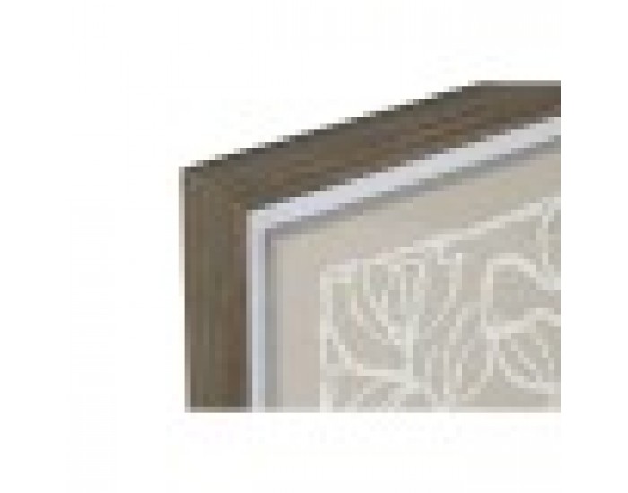 Пластно Home ESPRIT Бял Бежов Лист на растение Град 50 x 4 x 60 cm (2 броя)
