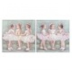 Картина DKD Home Decor Балет (80 x 3 x 80 cm) (2 броя) - Tablouri, postere, puzzle-uri