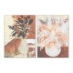Картина DKD Home Decor Пластно (2 pcs) (52 x 2.7 x 72 cm) - Tablouri, postere, puzzle-uri
