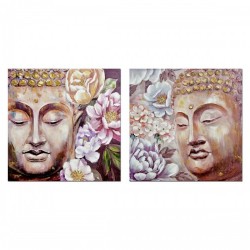 Картина DKD Home Decor Буда Ориенталски (80 x 3 x 80 cm) (2 броя) - Tablouri, postere, puzzle-uri