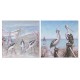 Картина Home ESPRIT Птици Средиземноморско 80 x 3 x 80 cm (2 броя)