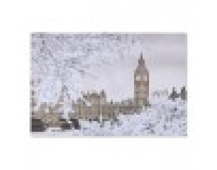 Картина Home ESPRIT Бял Златен Пурпурин Лондон Loft 150 x 3 x 100 cm (2 броя)