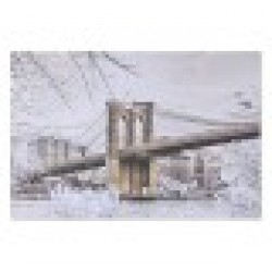 Картина Home ESPRIT Бял Златен Пурпурин Лондон Loft 150 x 3 x 100 cm (2 броя) - Tablouri, postere, puzzle-uri