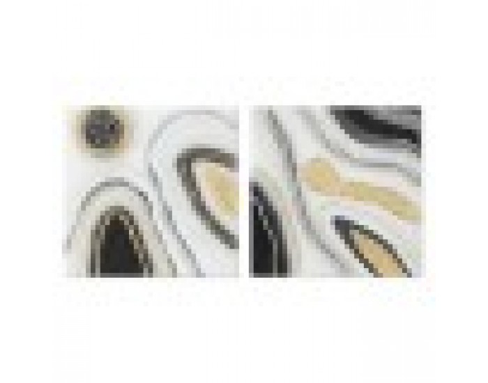 Картина Home ESPRIT Абстрактен 80 x 3 x 80 cm (2 броя)