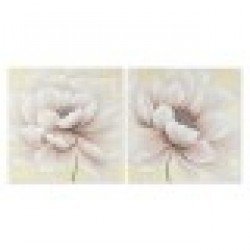 Картина Home ESPRIT Shabby Chic Мак 80 x 3 x 80 cm (2 броя) - Tablouri, postere, puzzle-uri