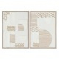 Картина Home ESPRIT Абстрактен Град 50 x 3 x 70 cm (2 броя) - Tablouri, postere, puzzle-uri