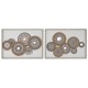 Пластно Home ESPRIT Бял Естествен Boho 70 x 3 x 50 cm (2 броя)