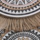 Пластно Home ESPRIT Бял Естествен Boho 70 x 3 x 50 cm (2 броя)