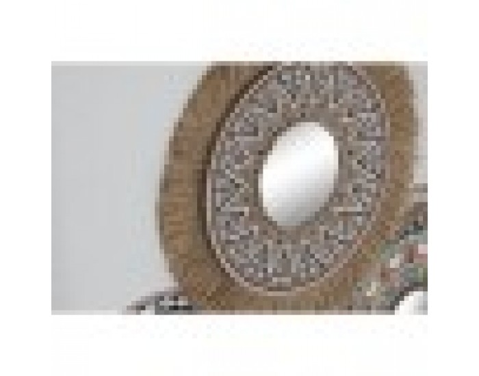 Пластно Home ESPRIT Бял Естествен Boho 70 x 3 x 50 cm (2 броя)