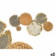 Декорация за стена GiftDecor 23SMB1538 Бял Кафяв Сив Метал 89,5 x 5,1 x 48,3 cm (2 броя)