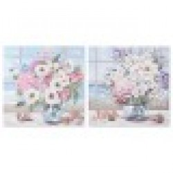 Картина DKD Home Decor Shabby Chic (100 x 3 x 100 cm) (2 броя) - Tablouri, postere, puzzle-uri