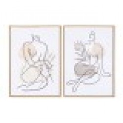 Картина DKD Home Decor Абстрактен Скандинавски (50 x 3,5 x 70 cm) (2 броя) - Tablouri, postere, puzzle-uri