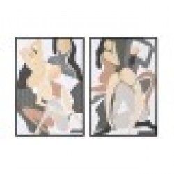 Картина Home ESPRIT Скандинавски Жени 63 x 4,5 x 93 cm (2 броя) - Tablouri, postere, puzzle-uri