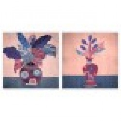 Картина DKD Home Decor Ваза (2 pcs) (83 x 4.5 x 83 cm) - Tablouri, postere, puzzle-uri