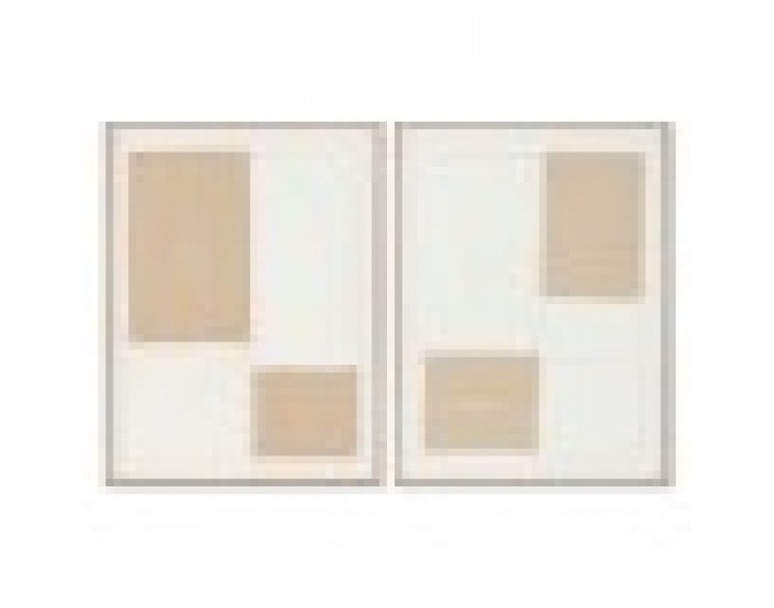 Картина Home ESPRIT Бял Естествен Абстрактен Скандинавски 60 x 3 x 80 cm (2 броя)