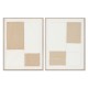 Картина Home ESPRIT Бял Естествен Абстрактен Скандинавски 60 x 3 x 80 cm (2 броя)