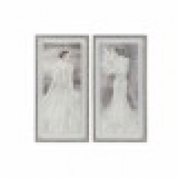Картина DKD Home Decor 40 x 3,8 x 80 cm Дама романтичен (2 броя) - Tablouri, postere, puzzle-uri