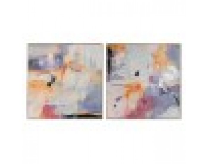 Картина Home ESPRIT Абстрактен Модерен 80 x 3,5 x 80 cm (2 броя)