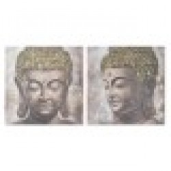 Картина Home ESPRIT Буда Ориенталски 100 x 3 x 100 cm (2 броя) - Tablouri, postere, puzzle-uri