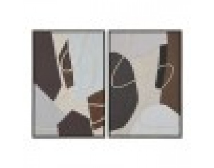 Картина Home ESPRIT Кафяв Бежов Абстрактен Град 63 x 4,5 x 93 cm (2 броя)