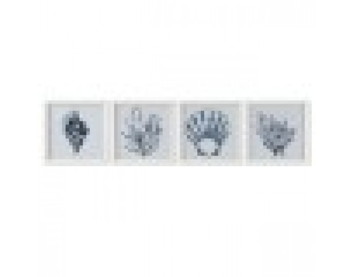 Картина Home ESPRIT Син Бял Средиземноморско 35 x 2 x 35 cm (4 броя)