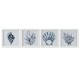 Картина Home ESPRIT Син Бял Средиземноморско 35 x 2 x 35 cm (4 броя)