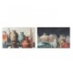 Картина DKD Home Decor Пластно Ваза (2 pcs) (90 x 2.7 x 60 cm) - Tablouri, postere, puzzle-uri
