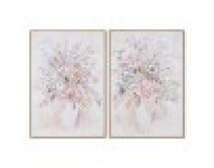 Картина Home ESPRIT Shabby Chic Ваза 70 x 3,5 x 100 cm (2 броя)