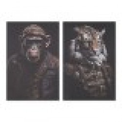 Картина Home ESPRIT Бланка Модерен 80 x 3 x 120 cm (2 броя) - Tablouri, postere, puzzle-uri