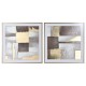 Картина Home ESPRIT Кафяв Златен Абстрактен Модерен 80 x 4 x 80 cm (2 броя)