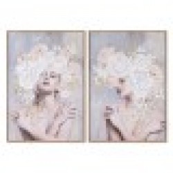 Картина Home ESPRIT Lilled Модерен 70 x 3,5 x 100 cm (2 броя) - Tablouri, postere, puzzle-uri