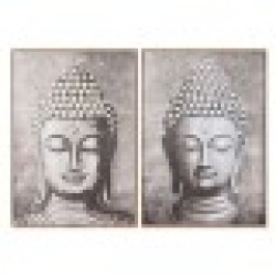 Картина Home ESPRIT Буда Ориенталски 70 x 3,5 x 100 cm (2 броя) - Tablouri, postere, puzzle-uri