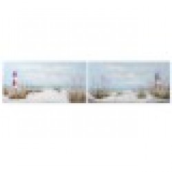 Картина Home ESPRIT Фар Средиземноморско 140 x 3 x 70 cm (2 броя) - Tablouri, postere, puzzle-uri