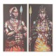 Картина DKD Home Decor Пластно Африканец (2 pcs) (60 x 5 x 120 cm)