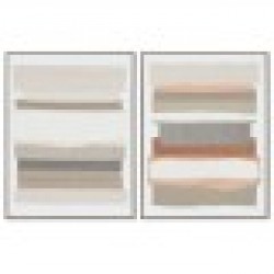 Картина Home ESPRIT Абстрактен Град 62,3 x 4,5 x 82,3 cm (2 броя) - Tablouri, postere, puzzle-uri
