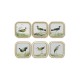 Картина DKD Home Decor Птици Cottage 30 x 2 x 30 cm (6 броя)