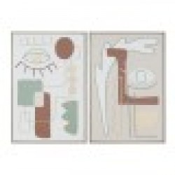 Картина Home ESPRIT Абстрактен Град 62,5 x 3 x 92,5 cm (2 броя) - Tablouri, postere, puzzle-uri