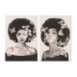 Картина Home ESPRIT Дама Модерен 70 x 3,7 x 100 cm (2 броя) - Tablouri, postere, puzzle-uri