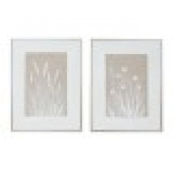 Пластно Home ESPRIT Бял Бежов Lilled Скандинавски 62 x 4,5 x 82 cm (2 броя) - Tablouri, postere, puzzle-uri