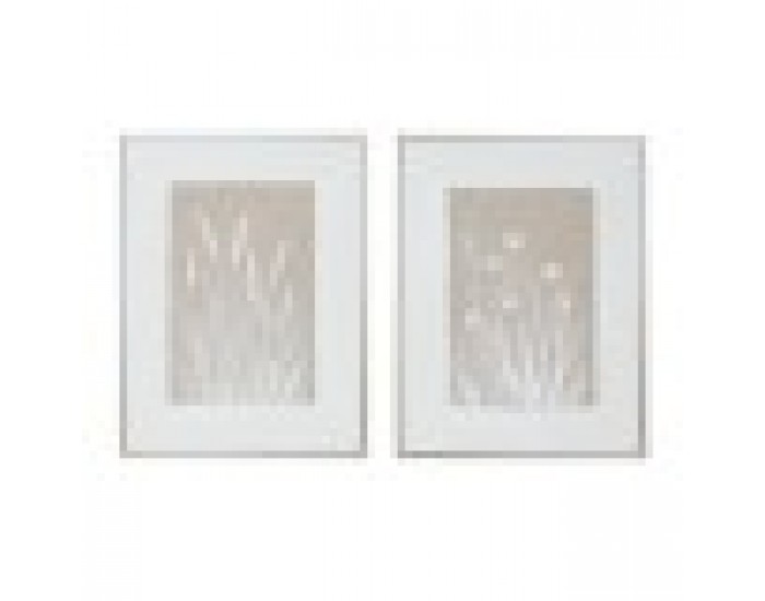 Пластно Home ESPRIT Бял Бежов Lilled Скандинавски 62 x 4,5 x 82 cm (2 броя)