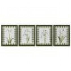 Картина Home ESPRIT Зелен Бежов Shabby Chic Ботанически растения 30 x 2,5 x 40 cm (4 броя) - Tablouri, postere, puzzle-uri