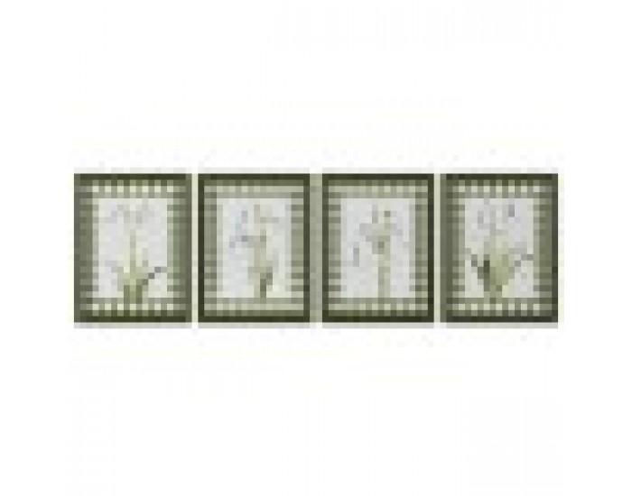 Картина Home ESPRIT Зелен Бежов Shabby Chic Ботанически растения 30 x 2,5 x 40 cm (4 броя)